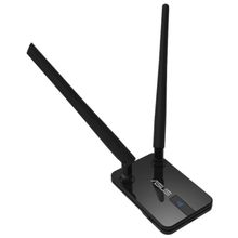 asus (asus usb-n14 wireless-n300 usb adapter, 2 x 5dbi detachable antennas, up to 10x coverage, 1m usb extension cable)