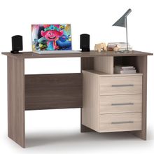 Нижегородмебель и К Стол письменный с ящиками Брайтон 2011 цвет ясень шимо тёмный ясень шимо светлый ID - 295571