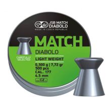 Пули пневматические JSB Green Match Diabolo 4,5 мм 7,72 гран (500шт.)