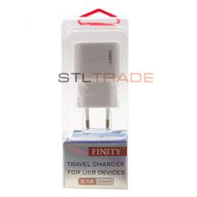 Сетевое зарядное устройство с USB Finity FT-02 2.1A, белое