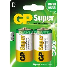 Батарейка щелочная D (LR20) GP Super Alkaline