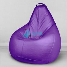 MyPuff Внешний чехол для кресла мешка Груша Фиолетовый, размер Комфорт, экокожа: EX_bbb_285