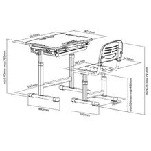 FunDesk Парта и стул Bambino Pink