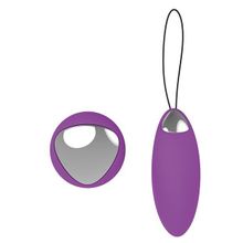 Фиолетовое перезаряжаемое виброяйцо Remote Duo Pleasure Фиолетовый
