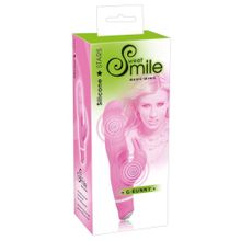 Orion Розовый вибратор Smile Bunny с клиторальным зайчиком - 15 см. (розовый)