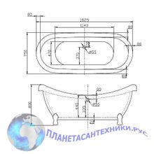 Ванна акриловая отдельностоящая BELBAGNO  BB05