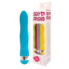 Bior toys Голубой эргономичный вибратор Sexy Friend - 17,5 см.