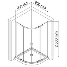 WasserKRAFT Душевой уголок Leine 35P01