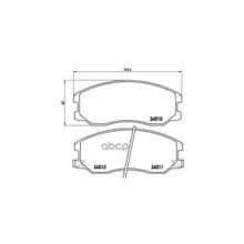 Колодки Тормозные Дисковые | Перед | Chevrolet Captiva (C100, C140) 2.4 06.2006 -  <=> Chevrolet Captiva (C100, C140) 2.4 03.2011 - Brembo арт. P10003