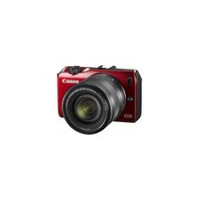 Canon Цифровой зеркальный фотоаппарат Canon EOS M Красный 18-55 IS STM  90EX EUR