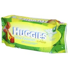 Влажные салфетки Huggies (Хаггис) Ultra Comfort +Aloe 64шт