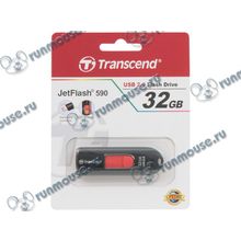 Накопитель USB flash 32ГБ Transcend "JetFlash 590" TS32GJF590K (USB2.0) [125312]