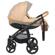 Rudis Коляска 2 в 1 Solo бежевая рогожка