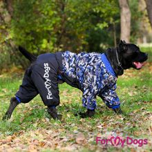 Тёплый комбинезон для собак ForMyDogs черно серый для мальчиков FW482 3-2017 M