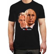 Футболка We Love Russia. Путин. Лавров