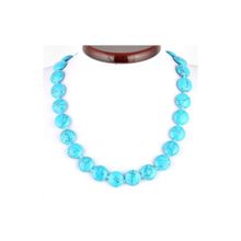 Бусики-Колечки Бусы Прес. Бирюза "Рондо" арт.ПБР-11(16)-48-1