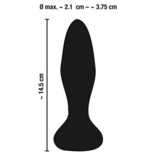 Фиолетовая анальная вибропробка RC Butt Plug - 14,5 см.