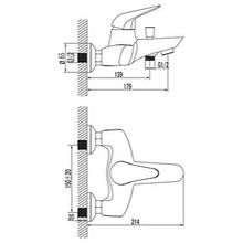 Смеситель Lemark Poseidon LM4232C для ванны с душем