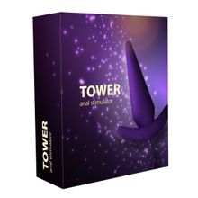 Фиолетовый анальный вибростимулятор Tower - 8,3 см. Фиолетовый