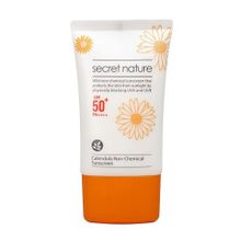 Крем солнцезащитный с календулой нехимический SPF50+ PA Secret Nature Calendula Non-Chemical Sunscreen 50мл