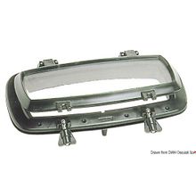 Osculati SS black porthole w nylon trimming ring 415x165 mm, 19.696.02NE