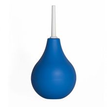 Джага-Джага Классический анальный душ с тонким наконечником (синий с белым)