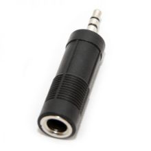 Адаптер 3.5 stereo plug -> 6.3 stereo jack, пластиковый корпус, 5bites (AA-3M6F-03)