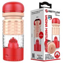 Вибромастурбатор-вагина Emily в красной колбе (233465)