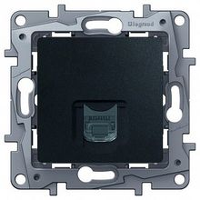 Розетка компьютерная 1xRJ45 Cat.5 ETIKA, антрацит |  код. 672641 |  Legrand