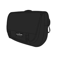 Черная мужская практичная стильная уличная сумка мессенджер через плечо для ноутбука Dakine Messenger 18L Black