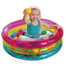 Надувной детский сухой бассейн "Ребенок с мячом" Intex 48674