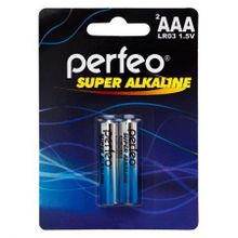 Батарейка AAA Perfeo LR03 2BL Super Alkaline, 2шт, блистер