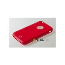 Силиконовая накладка для iPhone 4 4S вид №3 red