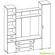 Стенка для гостиной Ритм