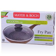 23564 Сковорода мрамор.крошка 24см с крышкой МВ(х8)