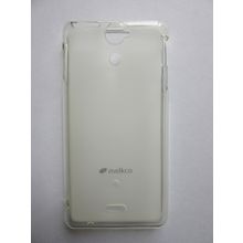 Силиконовый чехол-накладка для Sony Xperia V Melkco  (Transparent Mat)