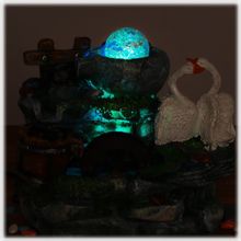 Фонтан Два лебедя настольный декоративный с подсветкой