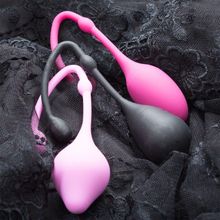 Набор из 3 вагинальных шариков Trifid Balls розовый с черным