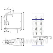 Кран гаражный складной г п 500кг OMA 589