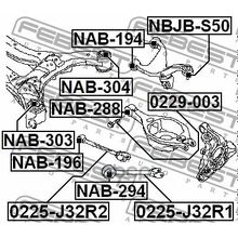 Болт С Эксцентриком Nissan 350z Z33 2002.06-2008.10 [Us] Febest арт. 0229003