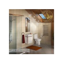 Акватон Мебель для ванной Эклипс 46 М (белый эбони) - Набор мебели стандартный (тумба-умывальник, зеркало, раковина)
