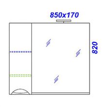 Aqwella Зеркальный шкаф Лайн 85