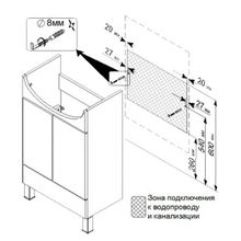 Triton Мебель для ванной Диана 60 L,1 ящик, зеркальный шкаф