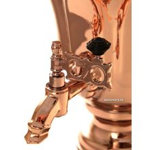 Электрический самовар 1,5 литра "тюльпан" с медным покрытием, арт. 110352