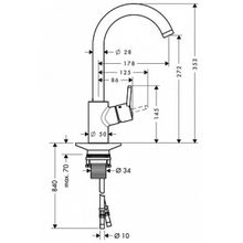 Смеситель Hansgrohe Talis S2 Variarc 14870000 для кухонной мойки