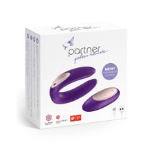 Satisfyer Фиолетовый вибратор для пар Partner Plus Remote с пультом ДУ (фиолетовый)