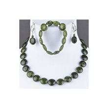 Бусики-Колечки Комплект Змеевик "Рондо" арт.КМП194