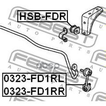 Втулка Стабилизатора | Зад Прав Лев | Honda Civic Fd 4d 2006-2012 D=10 Мм Febest арт. HSBFDR