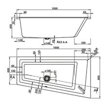 Акриловая ванна Vagnerplast Cavallo asymetric 160 L R