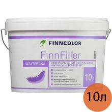 ФИННКОЛОР Финн Филлер шпаклевка готовая (10л)   FINNCOLOR Finn Filler универсальная мелкозернистая финишная шпатлевка (10л)